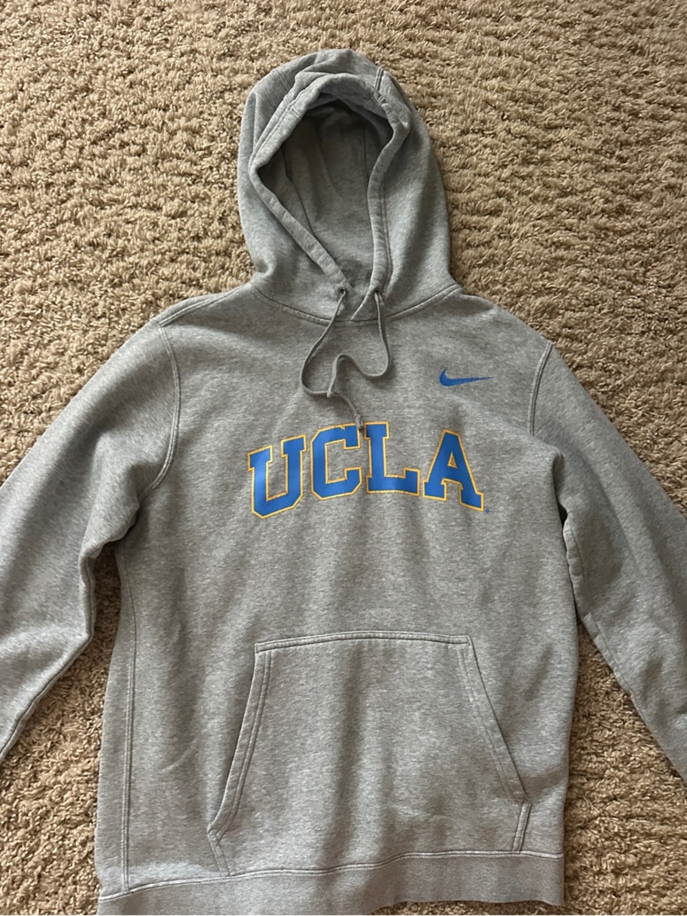 Nike Gray UCLA Crewneck Sweatshirt with Blue & Gold Lettering